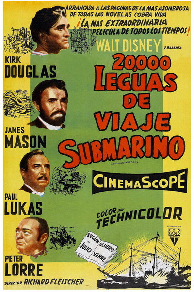 Póster de 20.000 leguas de viaje submarino