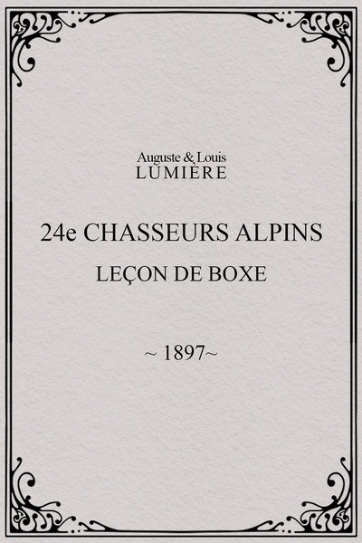 Póster de 24e chasseurs alpins : leçon de boxe
