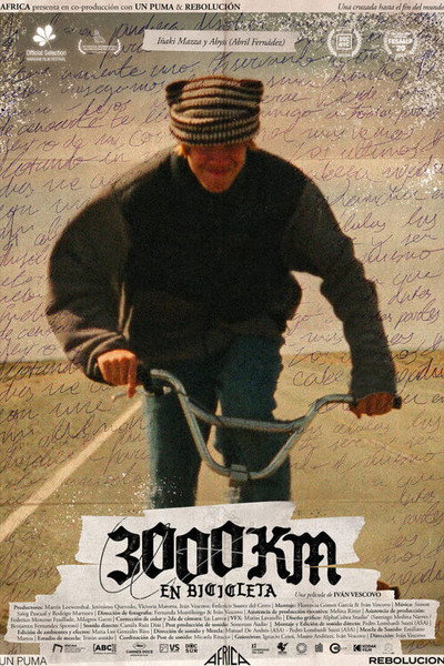 Póster de 3000 km en bicicleta