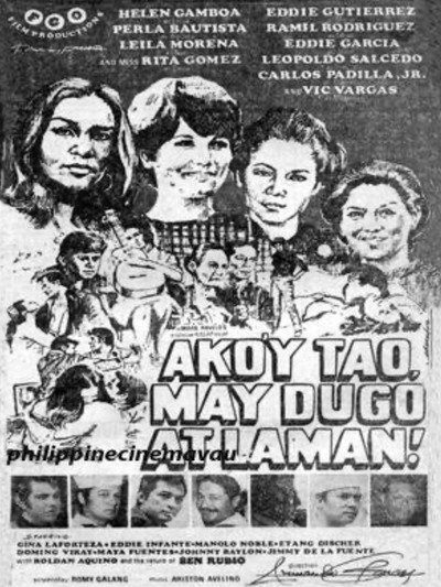 Póster de Ako'y tao, may dugo at laman!