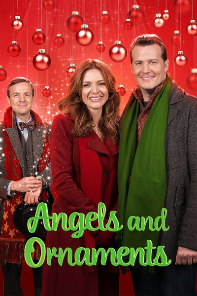 Póster de Angeles y figuritas de Navidad