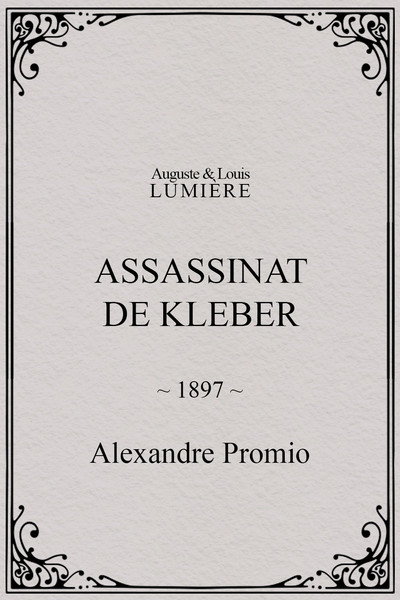 Póster de Assassinat de Kleber
