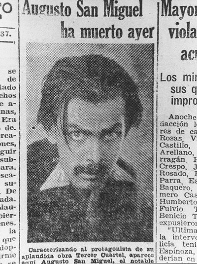 Póster de Augusto San Miguel died yesterday