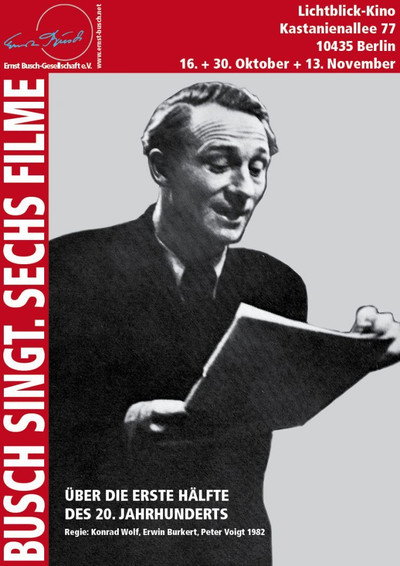 Póster de Busch singt – Sechs Filme über die erste Hälfte des 20. Jahrhunderts