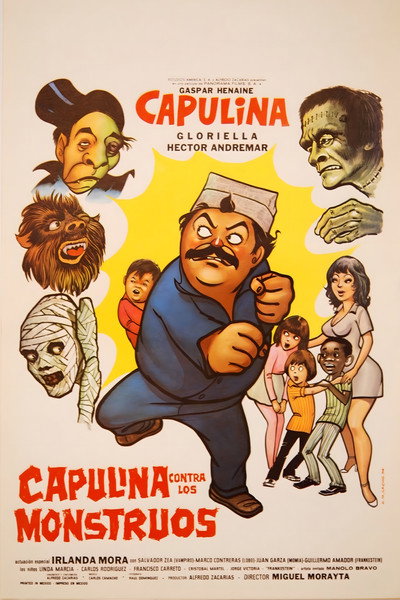 Póster de Capulina contra los monstruos