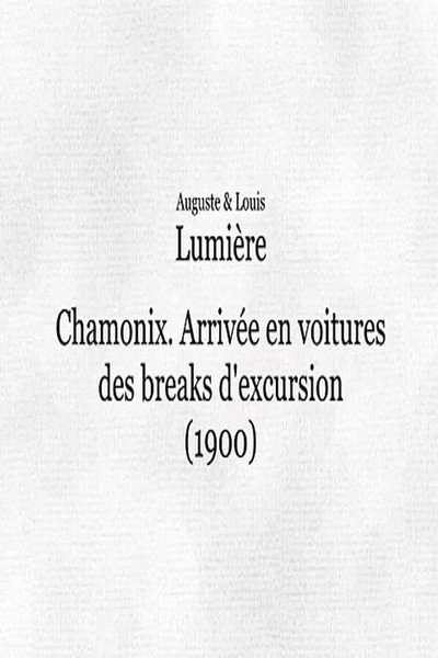 Póster de Chamonix: Arrivée en voitures des breaks d'excursion