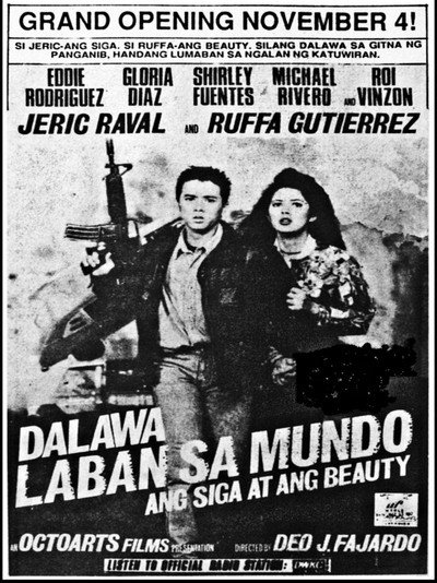 Póster de Dalawa laban sa mundo: Ang siga at ang beauty