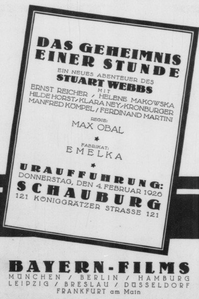 Póster de Das Geheimnis einer Stunde