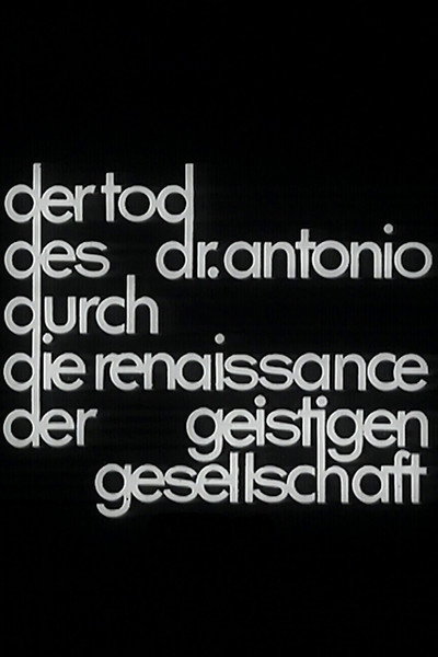 Póster de Der Tod des Dr. Antonio durch die Renaissance der geistigen Gesellschaft