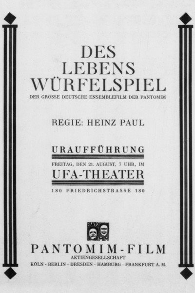 Póster de Des Lebens Würfelspiel