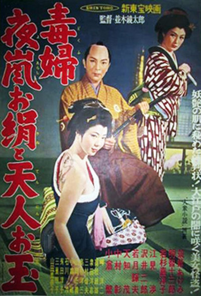 Póster de Dokufu Yoarashi Okinu to Tenjin Otama