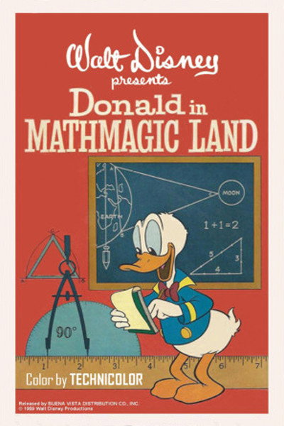 Póster de Donald en el país de las matemáticas