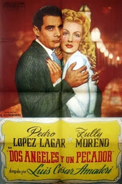 Póster de Dos ángeles y un pecador