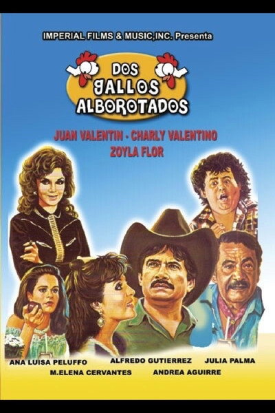 Póster de Dos gallos alborotados