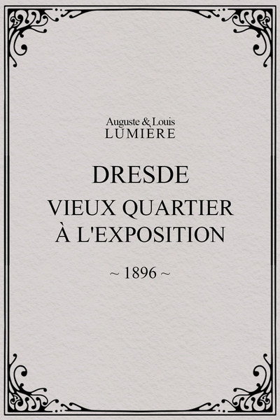Póster de Dresde, vieux quartier à l'Exposition