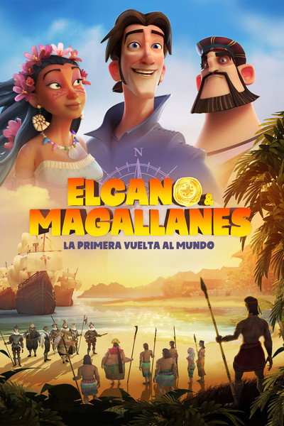 Póster de Elcano y Magallanes. La primera vuelta al mundo
