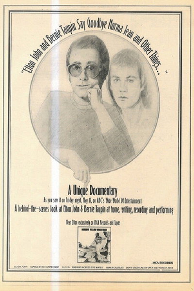 Póster de Elton John and Bernie Taupin Say Goodbye Norma Jean and Other Things