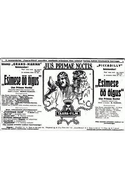 Póster de Esimese öö õigus