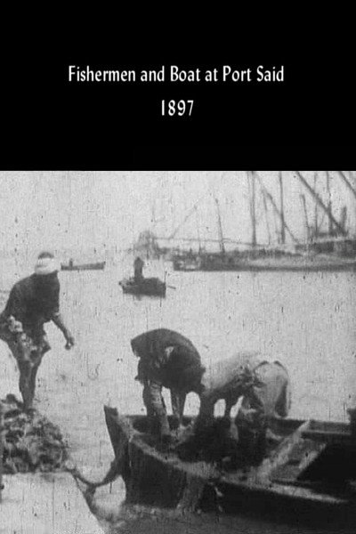 Póster de Fishermen and Boat at Port Said