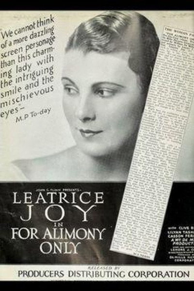 Póster de For Alimony Only