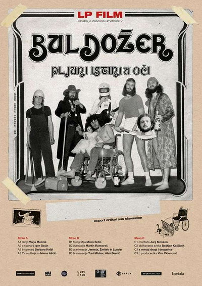 Póster de Glasba je casovna umetnost 2 LP film Buldozer: Pljuni istini u oci