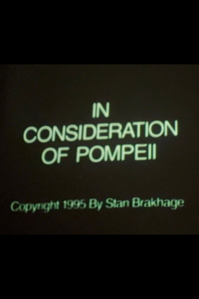 Póster de In Consideration of Pompeii