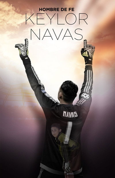 Póster de Keylor Navas: Hombre de fe