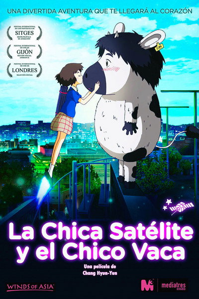 Póster de La chica satélite y el chico vaca