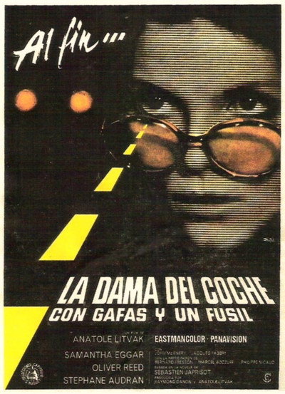 Póster de La dama del coche con gafas y fusil