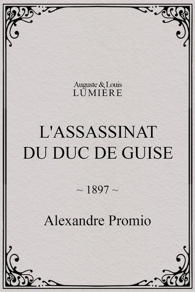 Póster de L'assassinat du duc de Guise