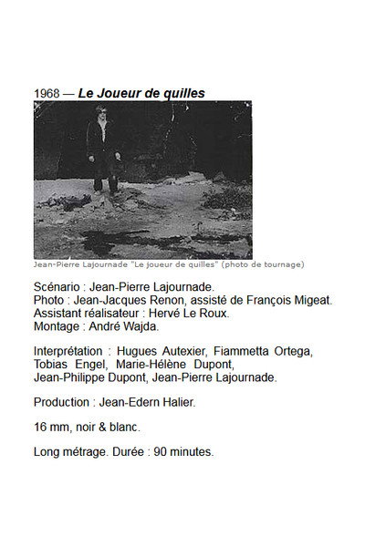 Póster de Le joueur de quilles