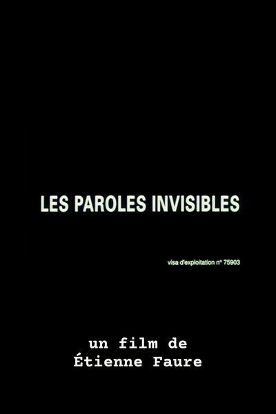 Póster de Les paroles invisibles