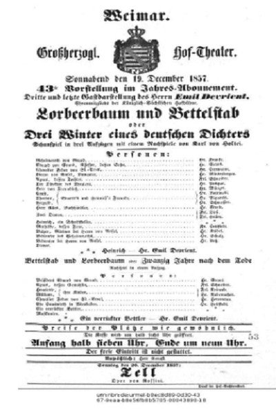 Póster de Lorbeerbaum und Bettelstab