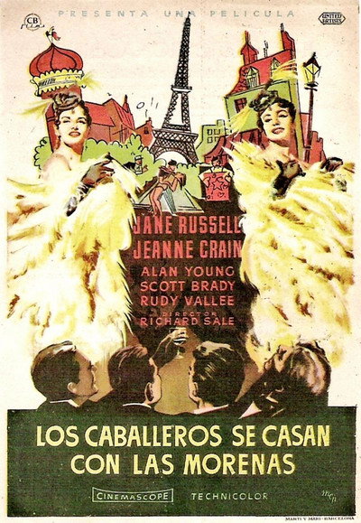 Póster de Los caballeros se casan con las morenas