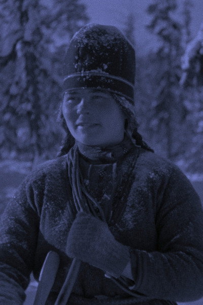 Póster de Med ackja och ren i Inka Läntas vinterland