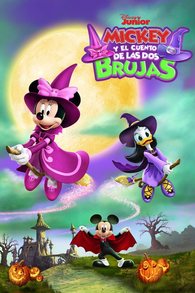 Póster de Mickey y las dos brujas
