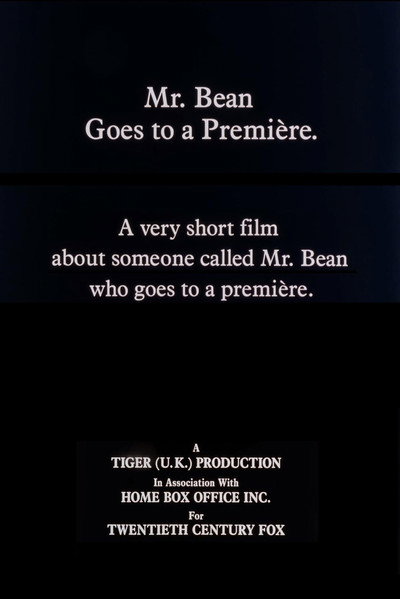 Póster de Mr. Bean Goes to a Première