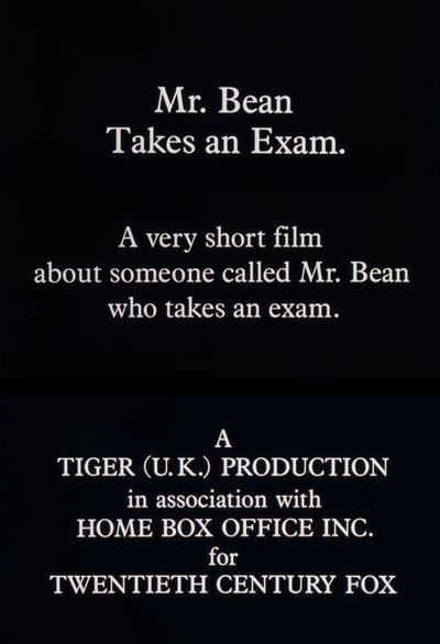 Póster de Mr. Bean Takes an Exam