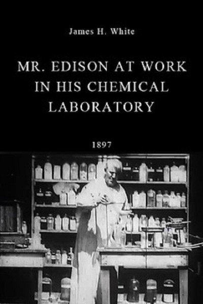 Póster de Mr. Edison at Work in His Chemical Laboratory
