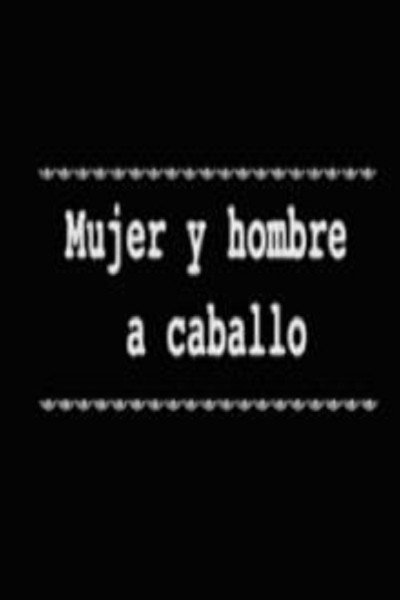 Póster de Mujer y hombre a caballo