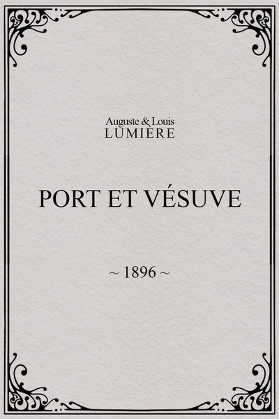Póster de Naples, port et Vésuve