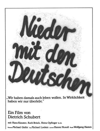 Póster de Nieder mit den Deutschen