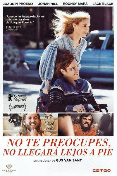 Póster de No te preocupes, no llegará lejos a pie