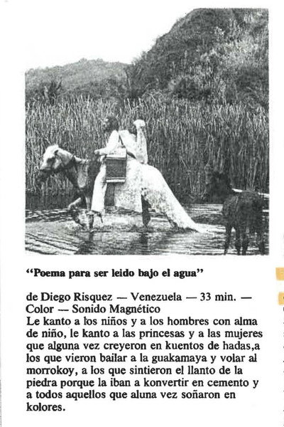 Póster de Poema para ser leído bajo el agua