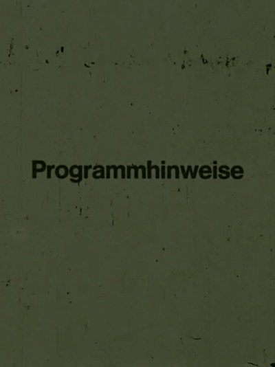 Póster de Programmhinweise