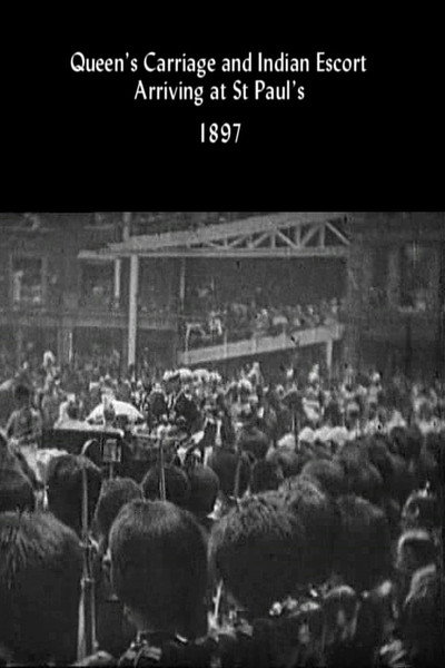 Póster de Queen's Carriage and Indian Escort Arriving at St. Paul's