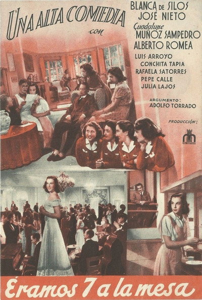 Póster de Éramos siete a la mesa