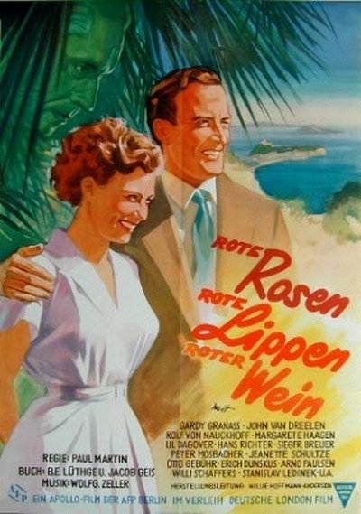 Póster de Rote Rosen, rote Lippen, roter Wein