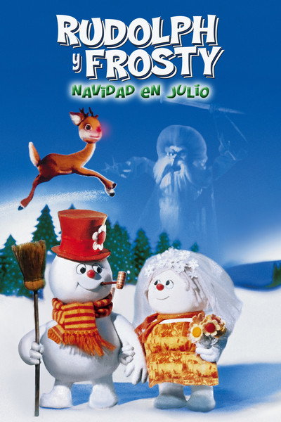 Póster de Rudolph y Frosty Navidad en Julio