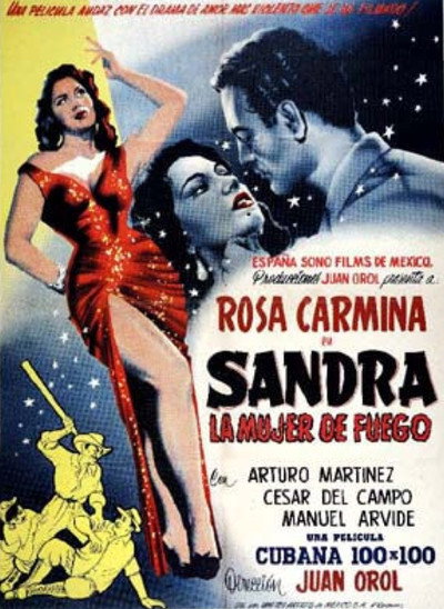 Póster de Sandra, la mujer de fuego